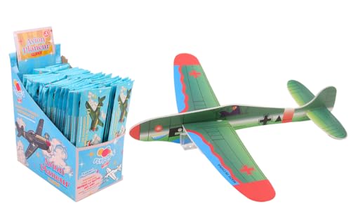 FLYPOP'S - Segelflugzeug - Kermess-Spiel - 131014 - Grün - Karton - Kinderspielzeug - Geschenk - Flugzeug - Geburtstag - Retro - 18 cm - Ab 3 Jahren von FLYPOP'S