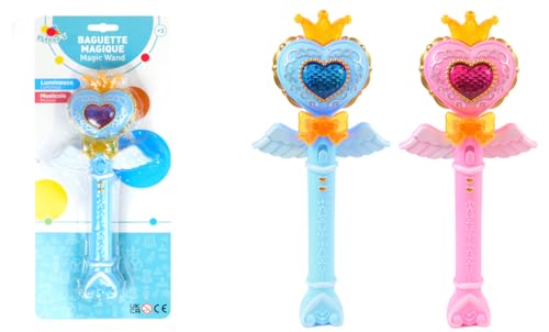 FLYPOP'S - Zauberstab - Verkleidungszubehör - 010988 Kunststoff - Leuchtend und Musikalisch - Kinderspielzeug - Magie - 25 cm - Ab 3 Jahren FLYPOP'S - Zauberstab - Verkleidungszubehör - 010988 Kunststoff - Leuchtend und Musikalisch - Kinderspielzeug - Magie - 25 cm - Ab 3 Jahren von FLYPOP'S