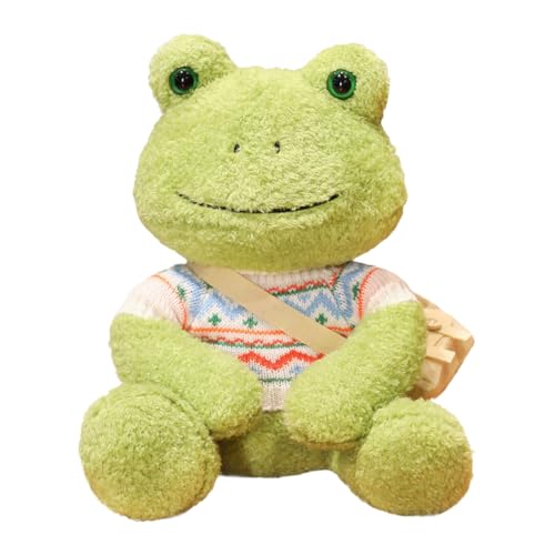 Frosch Plüschtier Kuscheltier, Frosch Stofftier Plüschtier, 25cm Sitzende Frosch Stofftier Flauschiger, Weich Kuschelig Kinderspielzeug Geburtstagsgeschenk von FLYIFE