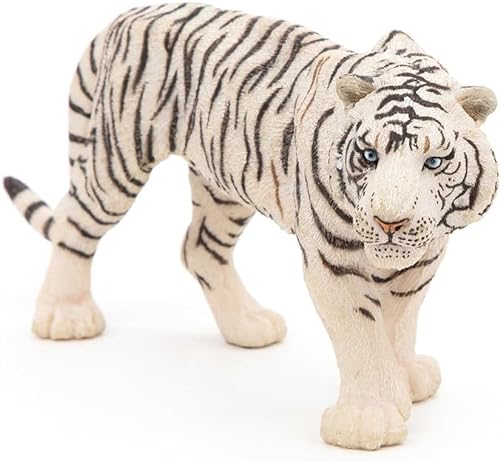 Weißes Tigermodell, Realistisches Tiger Modell, Tiger Figur Spielzeug Lernspielzeug Waldbauernhof-Spielzeug Desktop Dekoration Für Kinder, 16 * 6 * 4CM von FLyifE