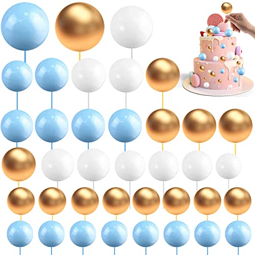 Kuchen Deoration Kugel, 108 Stück Mini Ballon Kuchen Topper Schaum Ball, DIY Tortendeko Hochzeit, DIY Kuchen Topper für Geburtstag Hochzeit für Hochzeit Jahrestag Baby Dusche Party von FMKLDENA