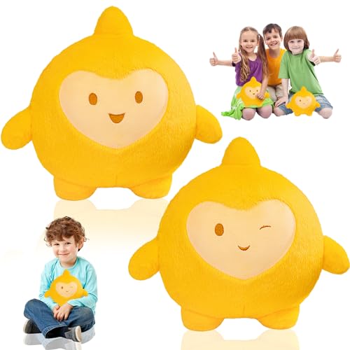 FMKLDENA Wish Stern Kuscheltier, 2 Stück Plüschtier Wish Star 26CM, Wunschstern Plüschtier, Star Kuscheltiere, Cartoon Star Plush Doll, Geschenk für Geburtstag, Weihnachten, Erwachsener Kinder Fans von FMKLDENA