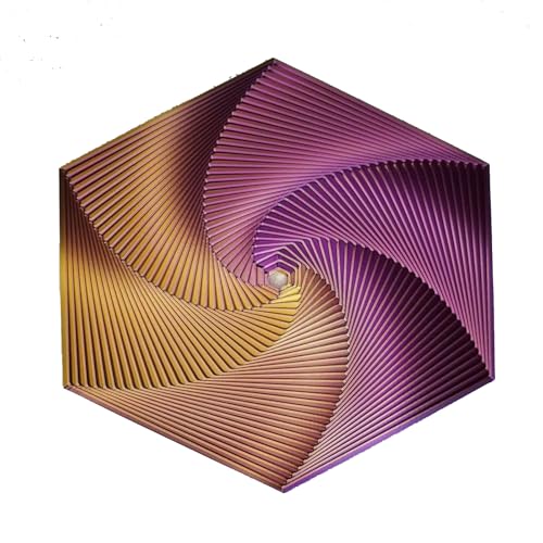 Fractal Fidget Hexagon, 2024 Neu Hexagon Spiral Spielzeug, 3D-Druck Hexagon Cube Fidget Gear Spielzeug, Perfekt für Stress und Angst Fidget Spielzeug， Achtsames Meditationswerkzeug (farbig1) von FMNGOP