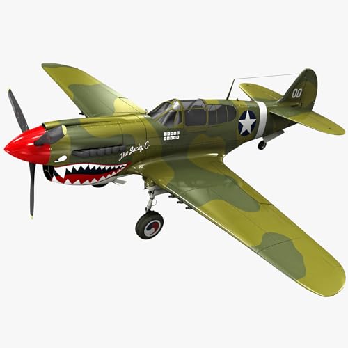 FMOCHANGMDP Fighter 3D Puzzles Plastikmodellbausätze, 1:72 Maßstab P-40N Warhawk Fighter Modell, Spielzeug Für Erwachsene Und Geschenk von FMOCHANGMDP