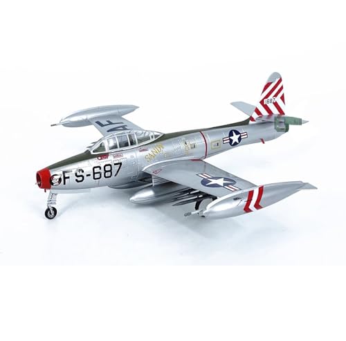 FMOCHANGMDP Flugzeug Kunststoff Modelle, 1/72 Skala F-84E Jet Fighter Modelle, Spielzeug und Geschenke für Erwachsene, 6.4 x 6.9Inchs von FMOCHANGMDP