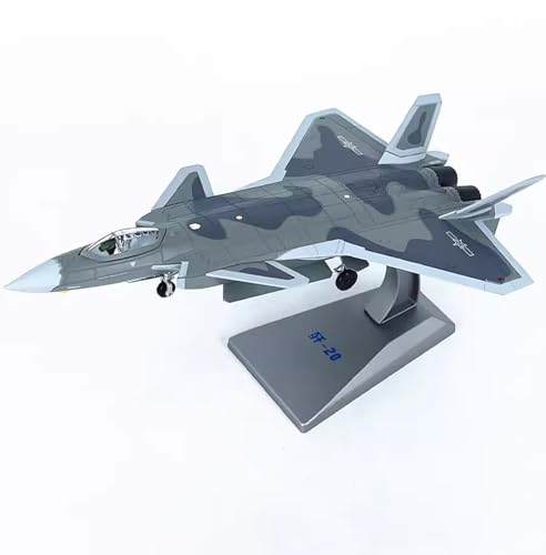 FMOCHANGMDP Flugzeug Legierung Modelle, 1/100 Skala Chinese J-20 Fighter Modelle, Spielzeug und Geschenke für Erwachsene, 8,3 x 5,1 Zoll von FMOCHANGMDP