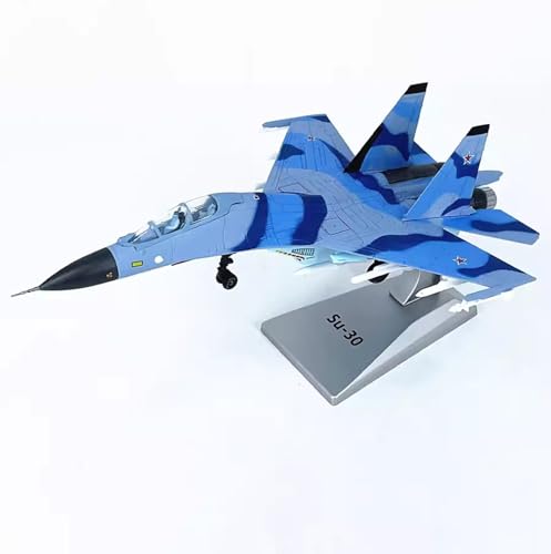 FMOCHANGMDP Flugzeug Legierung Modelle, 1/100 Skala Russian SU-30 Fighter Modelle, Spielzeug und Geschenke für Erwachsene, 9 x 5,9 Zoll von FMOCHANGMDP