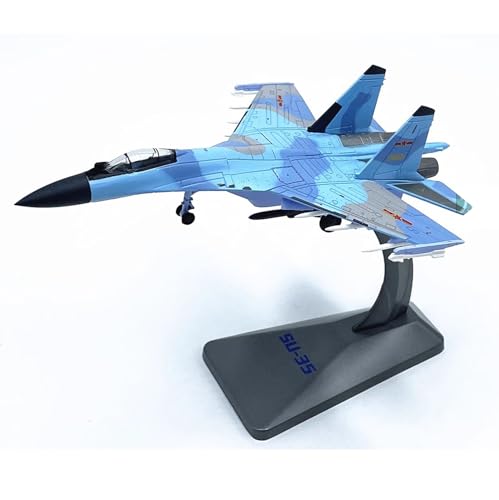 FMOCHANGMDP Flugzeug Legierung Modelle, 1/144 Skala Russian SU35 Super Sideguard Fighter Modelle, Spielzeug und Geschenke für Erwachsene, 6 x 4,1 Zoll von FMOCHANGMDP