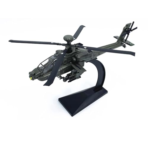 FMOCHANGMDP Flugzeug Legierung Modelle, 1//64 Skala American AH-64A Apache Helicopter Gunships Modelle, 9,5 x 9,3 Zoll von FMOCHANGMDP