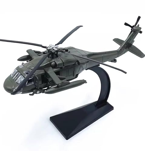 FMOCHANGMDP Flugzeug Legierung Modelle, 1/64 Skala US UH-60 Black Hawk Helicopter Modelle, Spielzeug und Geschenke für Erwachsene, 9,7 x 8,8 Zoll von FMOCHANGMDP