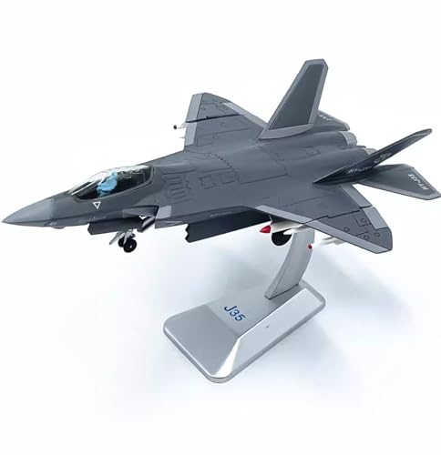 FMOCHANGMDP Flugzeug Legierung Modelle, 1/72 Skala PLA J-35 Fighter Modelle, Spielzeug und Geschenke für Erwachsene, 6,9 x 4,6 Zoll von FMOCHANGMDP