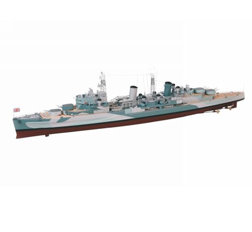 FMOCHANGMDP HMS Belfast Light Cruiser 1959 Maßstab 1/700 Modellbausatz Flugzeugträger, Spielzeug und Geschenke für Erwachsene, 11 Zoll von FMOCHANGMDP