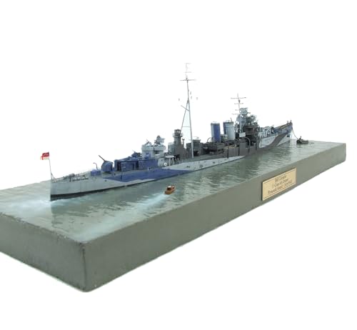 FMOCHANGMDP HMS Belfast Light Cruiser 1959 Maßstab 1/700 Modellbausatz Flugzeugträger, Spielzeug und Geschenke für Erwachsene,11 Zoll von FMOCHANGMDP