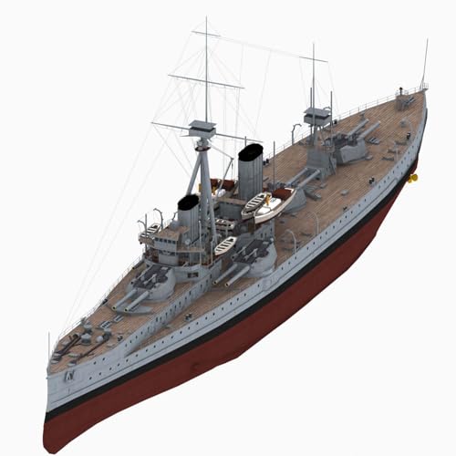 FMOCHANGMDP Royal Navy HMS Dreadnought Battleship 1918 Maßstab 1/700 Modellbausatz Flugzeugträger, Spielzeug Und Geschenke Für Erwachsene, 9 Zoll von FMOCHANGMDP