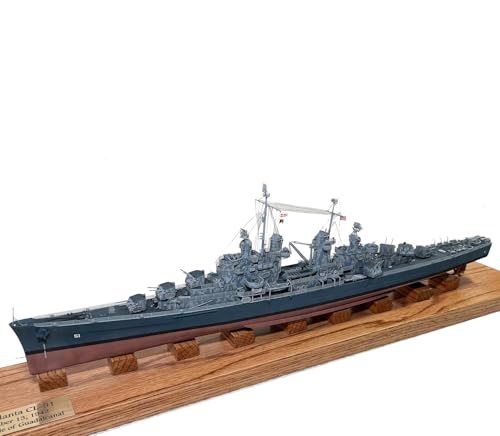 FMOCHANGMDP USS Atlanta CL-51 Light Cruiser Maßstab 1/350 Modellbausatz Flugzeugträger, Spielzeug und Geschenke für Erwachsene,18,5 Zoll von FMOCHANGMDP