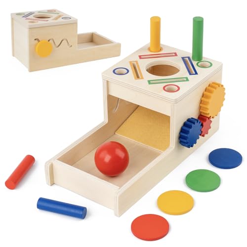 FMSKS Kinder Montessori Spielzeug ab, Holzspielzeug Motorikspielzeug Sortier & Stapelspielzeug Baby ab 36 Monate, Farbsortierspiel Pädagogische Spielzeug für Kleinkinder Jungen Mädchen FMSKS Kinder Montessori Spielzeug ab, Holzspielzeug Motorikspielzeug Sortier & Stapelspielzeug Baby ab 36 Monate, Farbsortierspiel Pädagogische Spielzeug für Kleinkinder Jungen Mädchen von FMSKS