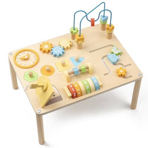 FMSKS Montessori Aktivitätstisch ab 3 Jahr 8in1, Montessori Spielzeug Holzspielzeug Motorikspielzeug Baby ab 36 Monate, Motorikwürfel Lernspielzeug Spieltisch Mädchen Junge Geschenk Kinderspieltisch FMSKS Montessori Aktivitätstisch ab 3 Jahr 8in1, Montessori Spielzeug Holzspielzeug Motorikspielzeug Baby ab 36 Monate, Motorikwürfel Lernspielzeug Spieltisch Mädchen Junge Geschenk Kinderspieltisch von FMSKS