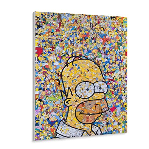 Puzzles 1000 Teile Zusammenbau Von Bild S Kunst Die Simpsons Schreien Anime Cartoon Comics Simpson Für Erwachsene Kinder Spiele Lernspielzeug（50x70cm）-470 von FOBZZY