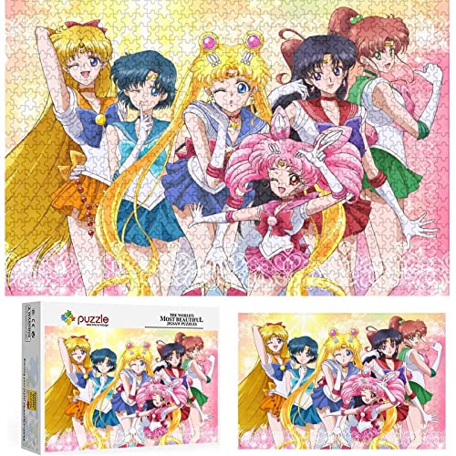 Sailor Moon Puzzle Papp, DIY 1000. Stücke Spaß Familie Anime Puzzles- Kreatives Neues DIY,Papppuzzle（50x70cm） von FOBZZY