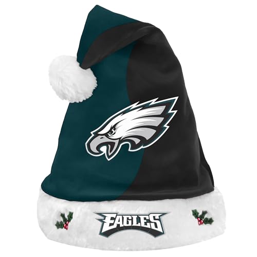 FOCO NFL 2017 Basic Plüsch Holiday Christmas Santa Hat (Philadelphia Eagles) von FOCO