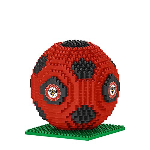 FOCO Offiziell lizenziertes Brentford FC BRXLZ Bricks 3D-Fußball-Spielzeugmodell von FOCO