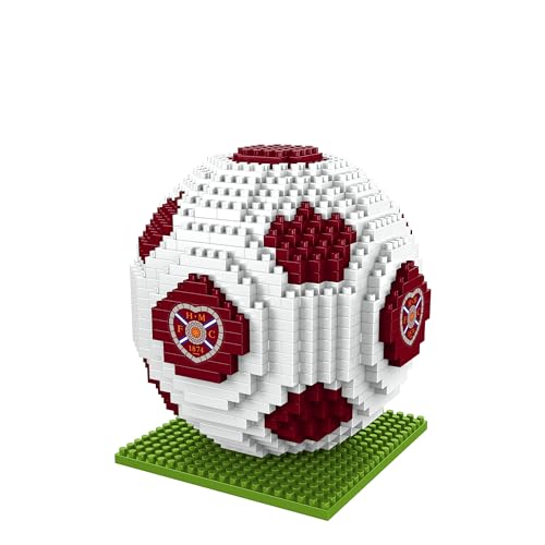 FOCO Offiziell lizenziertes Heart Of Midlothian FC 3D BRXLZ Fußball-Logo, Bauset, Konstruktionsspielzeug von FOCO