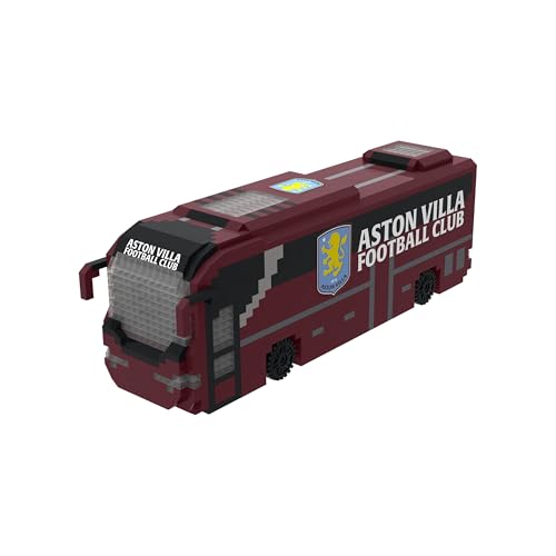 FOCO Offizielles Lizenzprodukt Aston Villa FC BRXLZ-Steine 3D-Fußball-Reisebus BAU-Set von FOCO