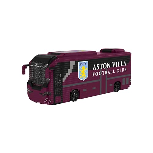 FOCO Offizielles Lizenzprodukt Aston Villa FC BRXLZ-Steine 3D-Fußball-Reisebus Bau-Set von FOCO