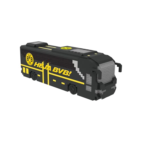 FOCO Offizielles Lizenzprodukt Borussia Dortmund BRXLZ-Steine 3D-Fußball-Reisebus BAU-Set von FOCO