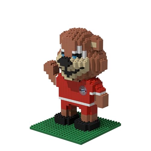 FOCO Offizielles Lizenzprodukt FC Bayern München Fußball Berni BRXLZ-Steine Maskottchen BAU-Set von FOCO