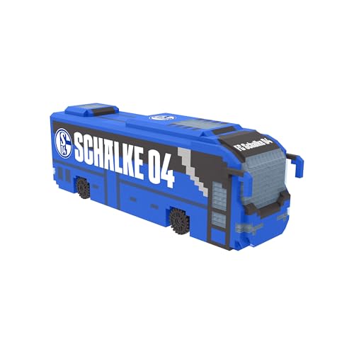 FOCO Offizielles Lizenzprodukt FC Schalke 04 BRXLZ-Steine 3D-Fußball-Reisebus BAU-Set von FOCO