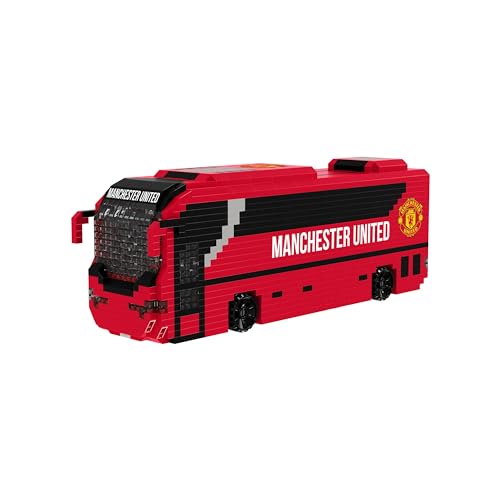 FOCO Offizielles Lizenzprodukt Manchester United FC BRXLZ-Steine 3D-Fußball-Reisebus Bau-Set von FOCO