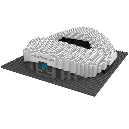 FOCO Offizielles Lizenzprodukt Olympique de Marseille Orange Vélodrome BRXLZ-Steine 3D-Mini-Fußballstadion BAU-Set von FOCO