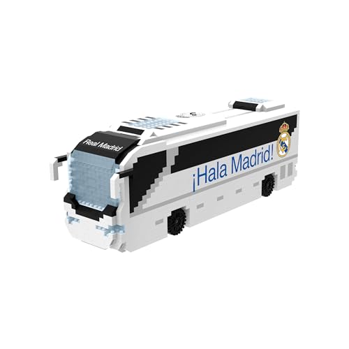 FOCO Offizielles Lizenzprodukt Real Madrid CF BRXLZ-Steine 3D-Fußball-Reisebus BAU-Set von FOCO