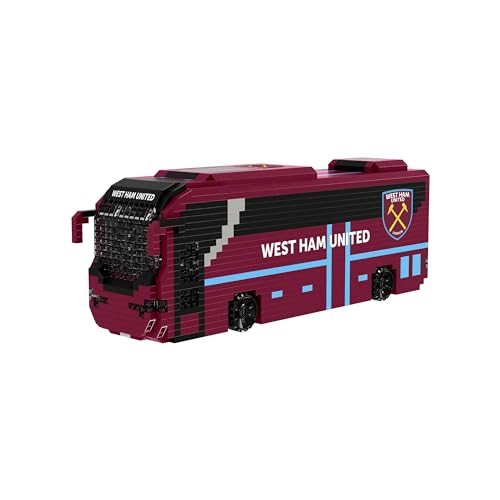 FOCO Offizielles Lizenzprodukt West Ham United FC BRXLZ-Steine 3D-Fußball-Reisebus Bau-Set von FOCO