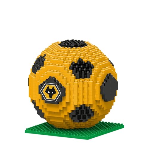 FOCO Offizielles Lizenzprodukt Wolverhampton Wanderers FC BRXLZ-Steine 3D-Fußball BAU-Set von FOCO