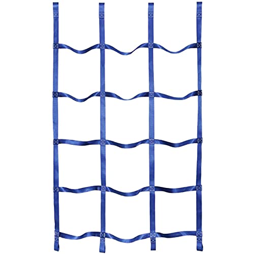 FOELANNE Baumhaus-Seilleiter Spielplatz Sicherheitsnetz, 5,9x3,6ft Tragbares Kletter-Frachtnetz, Strickleiter, Outdoor-Frachtnetz, for Kinderspielzeug im Freien, Tragkraft 300kg,(Dark Blue) von FOELANNE