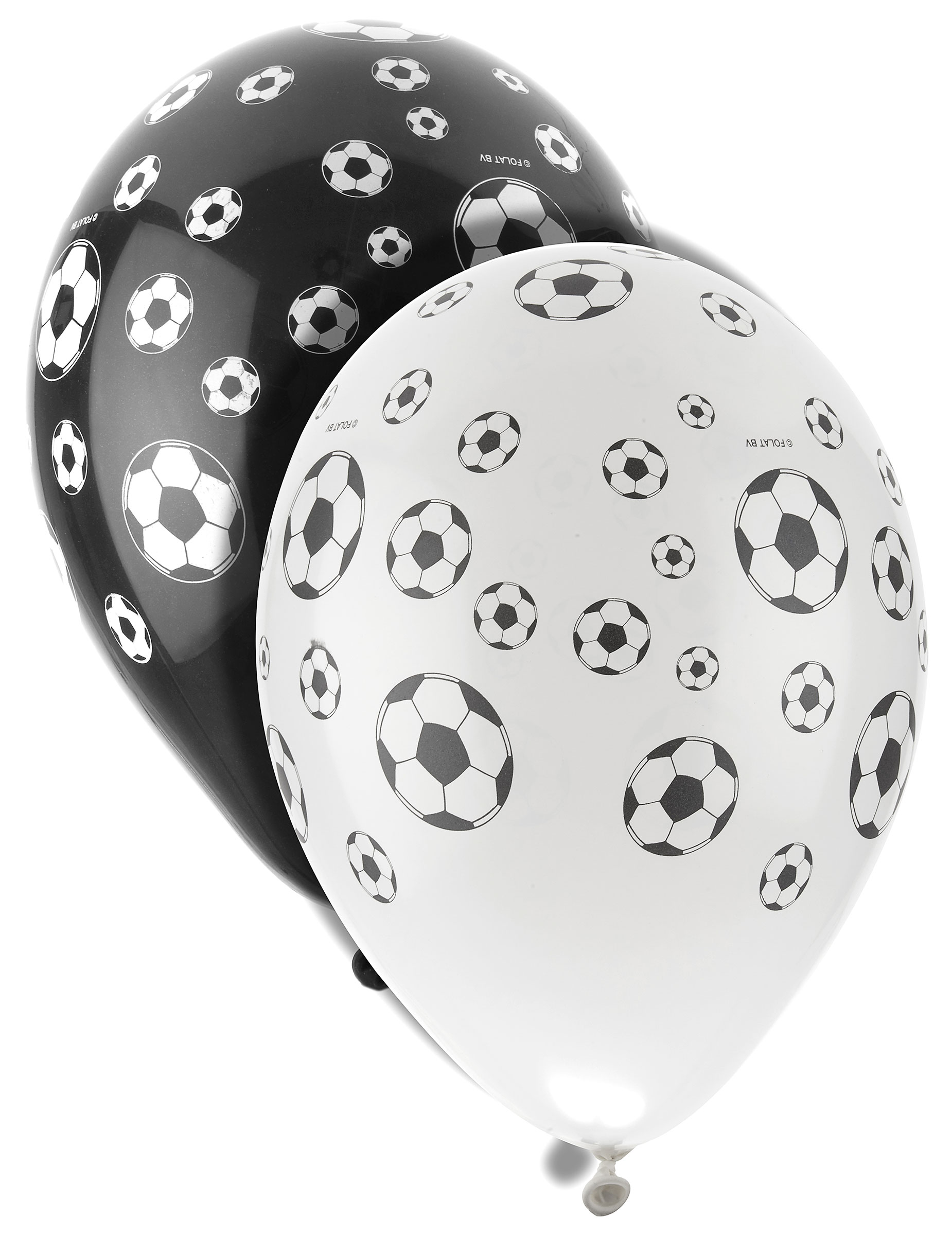 Fussball Luftballons Party-Deko 8 Stück schwarz-weiss 30cm von FOLAT BV