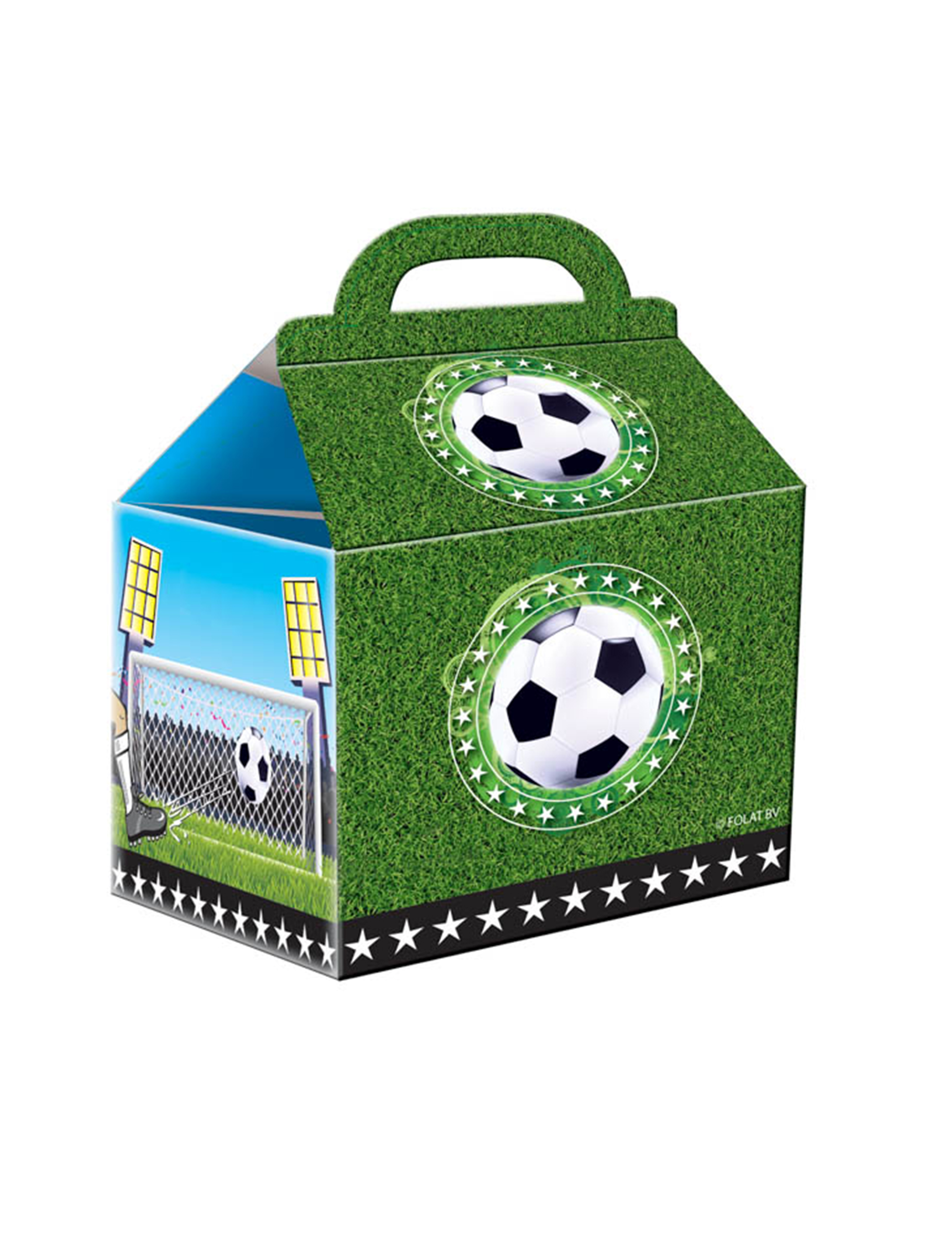 Fussball Partytüten Party-Deko 4 Stück bunt 18x10cm von FOLAT BV