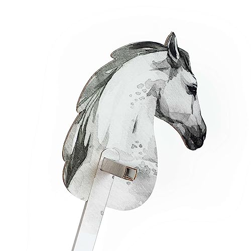 FOLDZILLA Steckenpferd aus Pappe 115 x 40 x 25 cm Hobbyhorse Stockpferd - Pferd Schimmel von FOLDZILLA