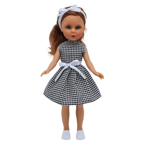 FOLK Naia Original-Sammelpuppe, 35 cm, Roter Dolls mit Vichy-Kleid. Hergestellt in Spanien Handwerkskunst. von FOLK