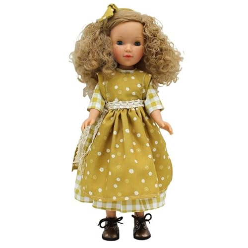 FOLK Pepa's Original Puppe, 41 cm, Kollektion Vidal Red Dolls mit Sommersprossen und bedrucktem Kleid von FOLK