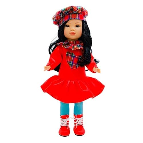 FOLK Simona Original Puppe, 40 cm, 100% Vinyl, Lederkleid und Stiefel aus Leder, Limitierte Sonderedition von FOLK