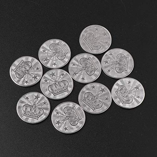 FOLODA 10 Stücke 25mm Edelstahl Münzen Gedenken Münze Metall Geschenk Handwerk Souvenir Münze Herausforderung Münze Zaubertricks Arcade Spiel Münze von FOLODA