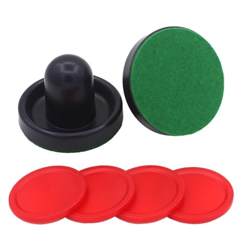 FOLODA Air Hockey Schieber Kunststoff Leicht Air Hockey Torhüter Eisschieber Pucks Tische Spielgriffe Ballschläger Torwart Set von FOLODA