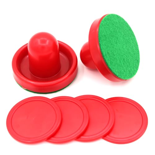 FOLODA Air Hockey Schieber Kunststoff Leicht Air Hockey Torhüter Eisschieber Pucks Tische Spielgriffe Ballschläger Torwart Set von FOLODA