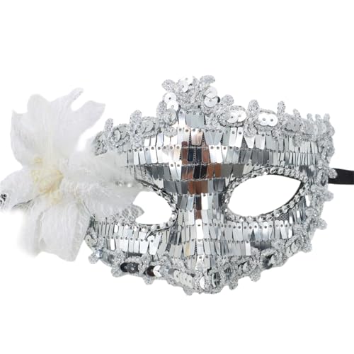 FOLODA Damen-Kostüm, Festival, Halloween, Maskerade, halbes Gesicht, Karneval, Ball, Party, Aufführungen, Maskerade, halbes Gesicht für Damen, Herren, Karneval, für Erwachsene, Halloween von FOLODA