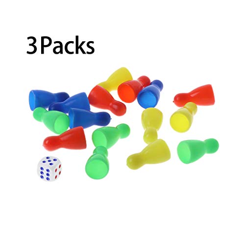 FOLODA Kleine Dame Schach Bauern Set Desktop Bunte Kleine Bauern Spiel Bauern Für Home Spiele Zubehör Geschenk Chessman von FOLODA