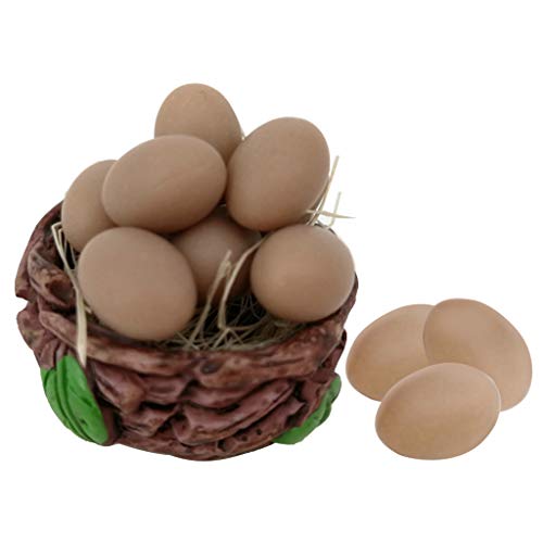 FOLODA Maßstab 1: 12 Eier Nest Set Miniatur Hühnern von FOLODA