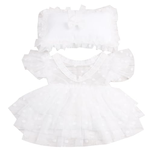 FOLODA Neugeborenen Baby Weiche Strampler Kleid + Kissen Für W/Bogen Haarband Fotografie Requisiten Nette Kleid Anzug Bogen Haar Krawatte Kissen Gi von FOLODA